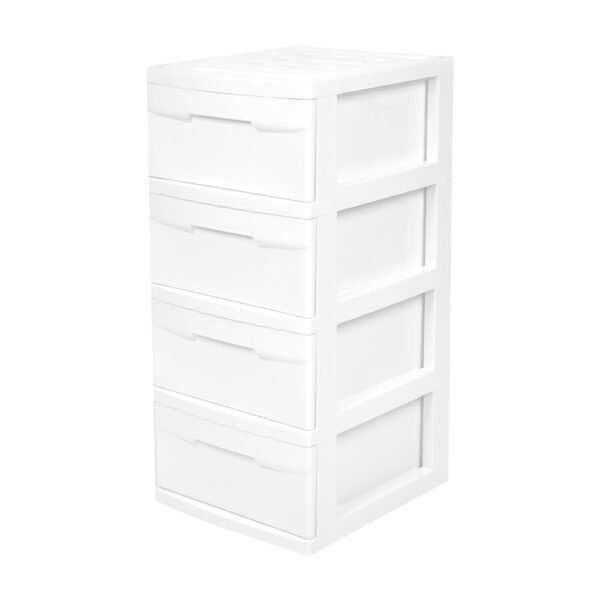 ตู้ลิ้นชัก 4 ชั้น STACKO SNOWY 45x40x84 ซม. สีขาว