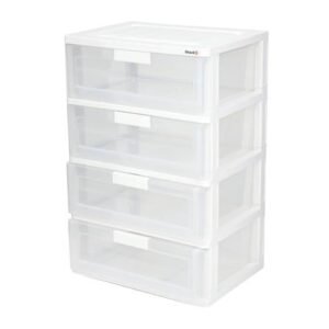 ตู้ลิ้นชัก 4 ชั้น STACKO MAX(L) 58.5x41x88 ซม. สีใส
