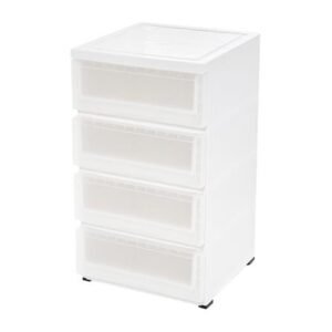 ตู้ลิ้นชัก 4 ชั้น มีล้อ STACKO MONO 43x43x76 ซม. สีขาว