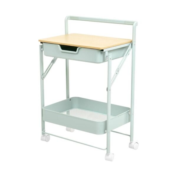 ชั้นวางของ 2 ชั้น มีล้อ STACKO JOLIE 45.3x29.6x68.3 ซม. สีฟ้าอ่อน - Image 2