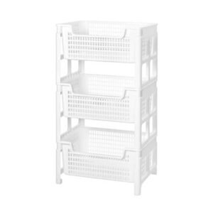 ชั้นวางของ 3 ชั้น STACKO PURE 40.7x32.7x72.5 ซม. สีขาว